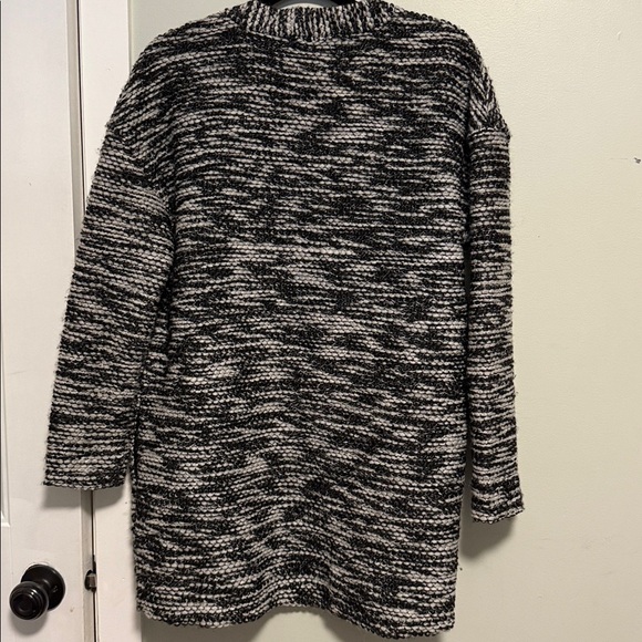 Vero Moda Black, White and Gray Oversized Cardigan Blazer Duster - small - Picture 6 of 6
